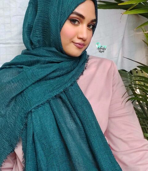 Teal Shimmer Cotton Hijab